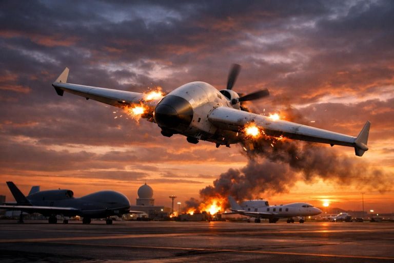 heboh! drone kamikaze iran menyerang pangkalan pesawat intai as di bahrain, menimbulkan ketegangan terbaru di kawasan. ikuti berita lengkapnya di detiknews.