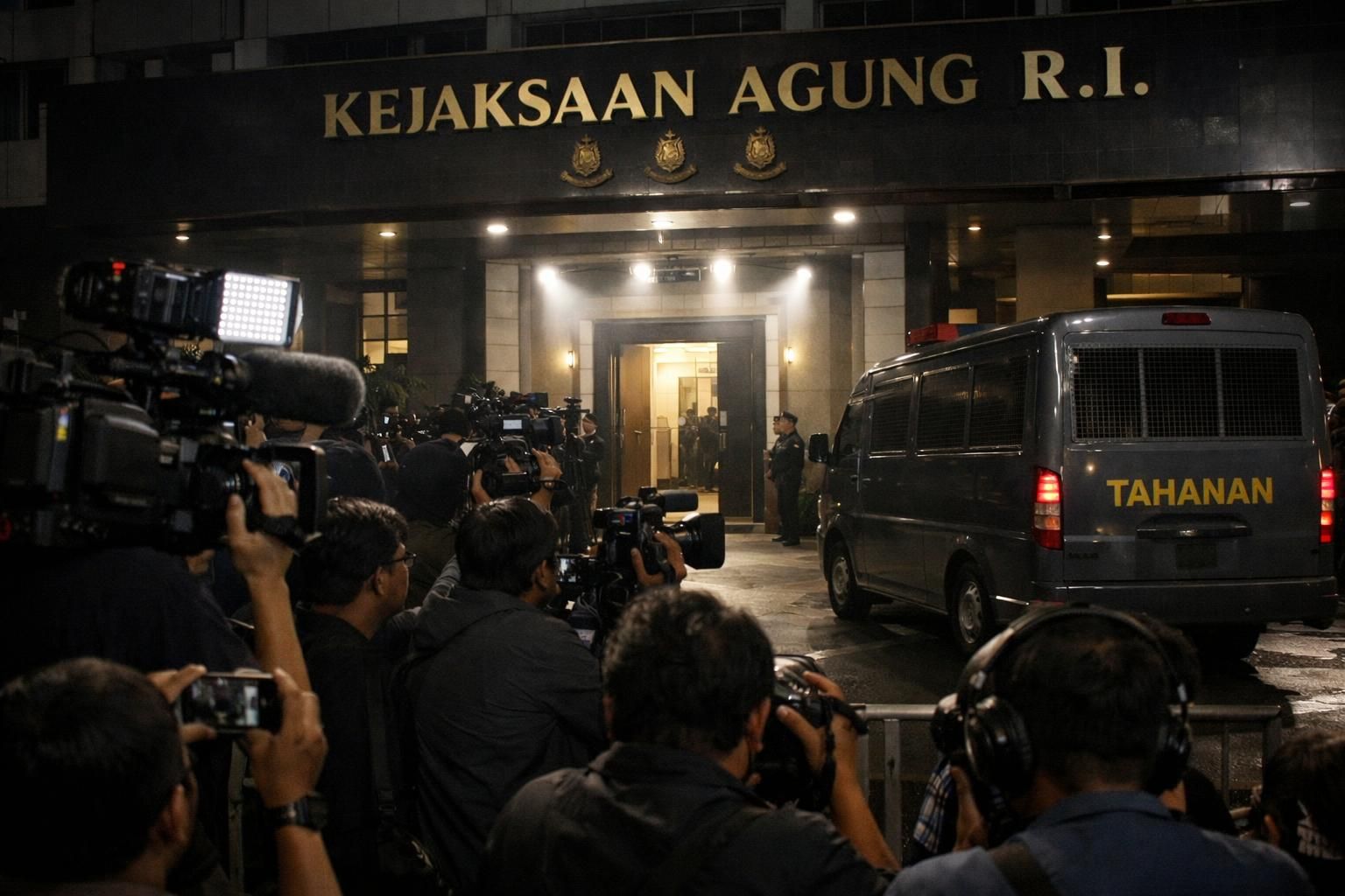 jamwas meminta maaf karena rompi tahanan tidak terpasang pada febrie adriansyah akibat keterbatasan waktu, laporkan detiknews.