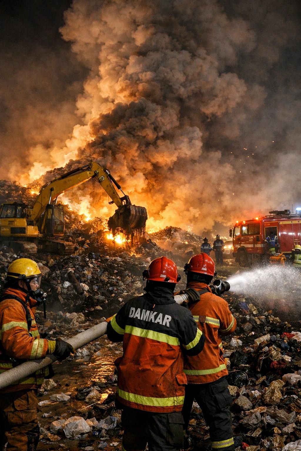 dapatkan update terbaru tentang kebakaran yang terus berlangsung lebih dari 5 hari di tempat pembuangan akhir jatiwaringin. ikuti perkembangan lengkap hanya di detiknews.