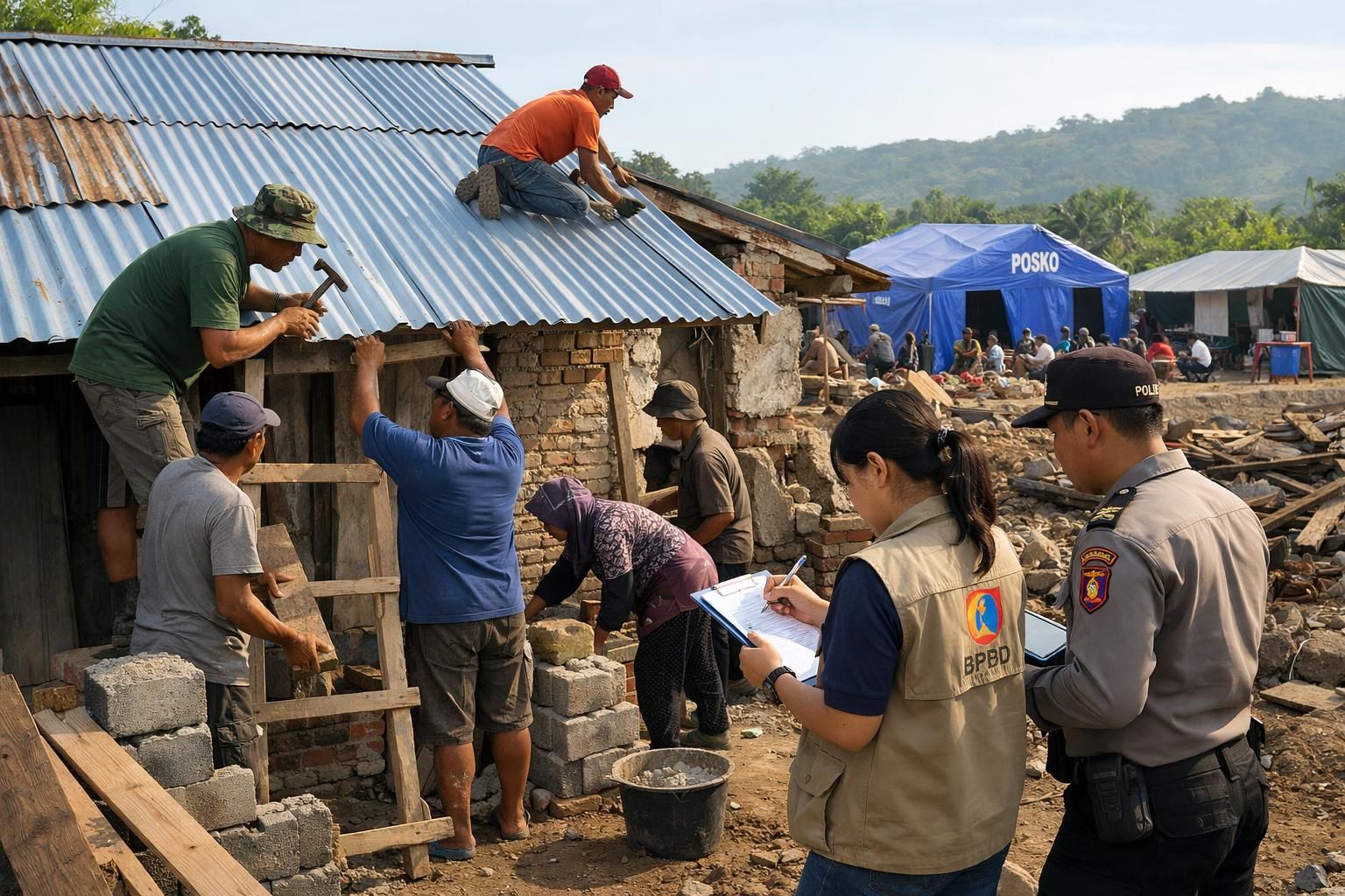 korban gempa ntt menerima bantuan perbaikan rumah senilai rp 15 juta hingga rp 30 juta untuk memperbaiki rumah mereka yang rusak akibat bencana.